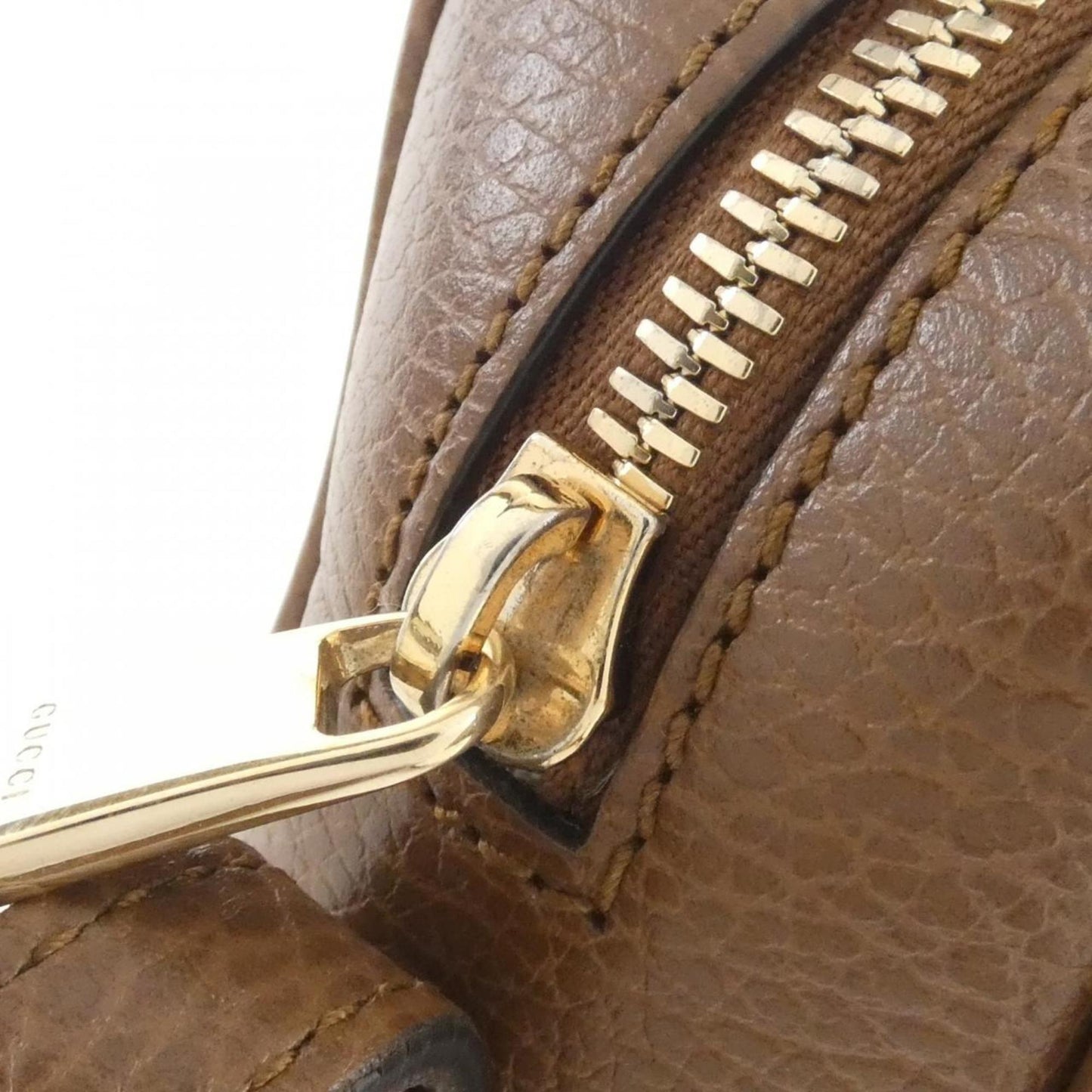 Gucci Beige Brown Gg Canvas Leather Shoulder Bag ( )