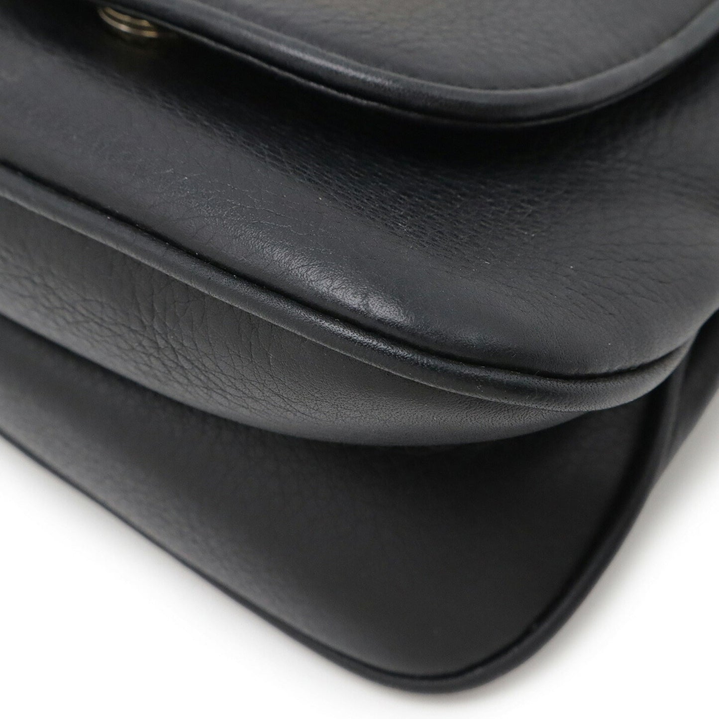 Gucci Black Leather Pochette Shoulder Bag ( )