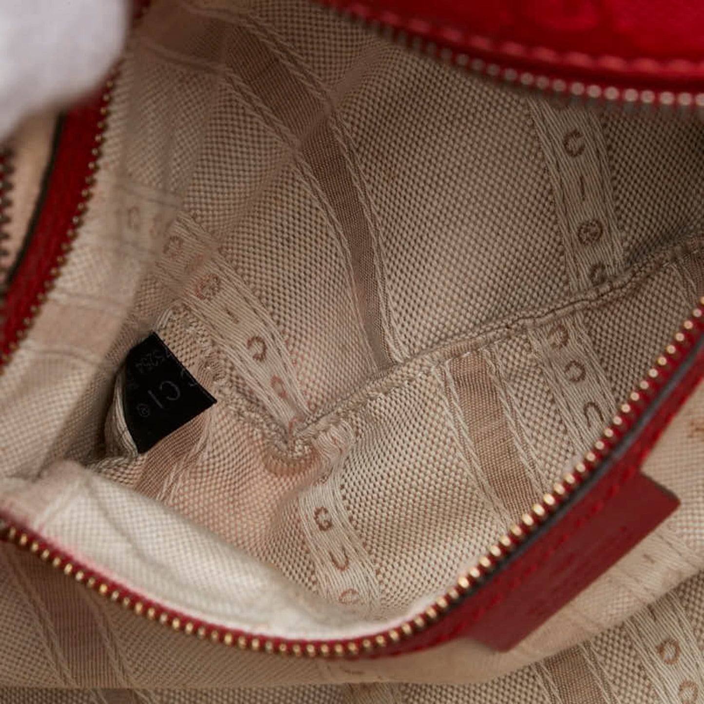 Gucci Red Color Leather Handbag Shoulder Bag ( )