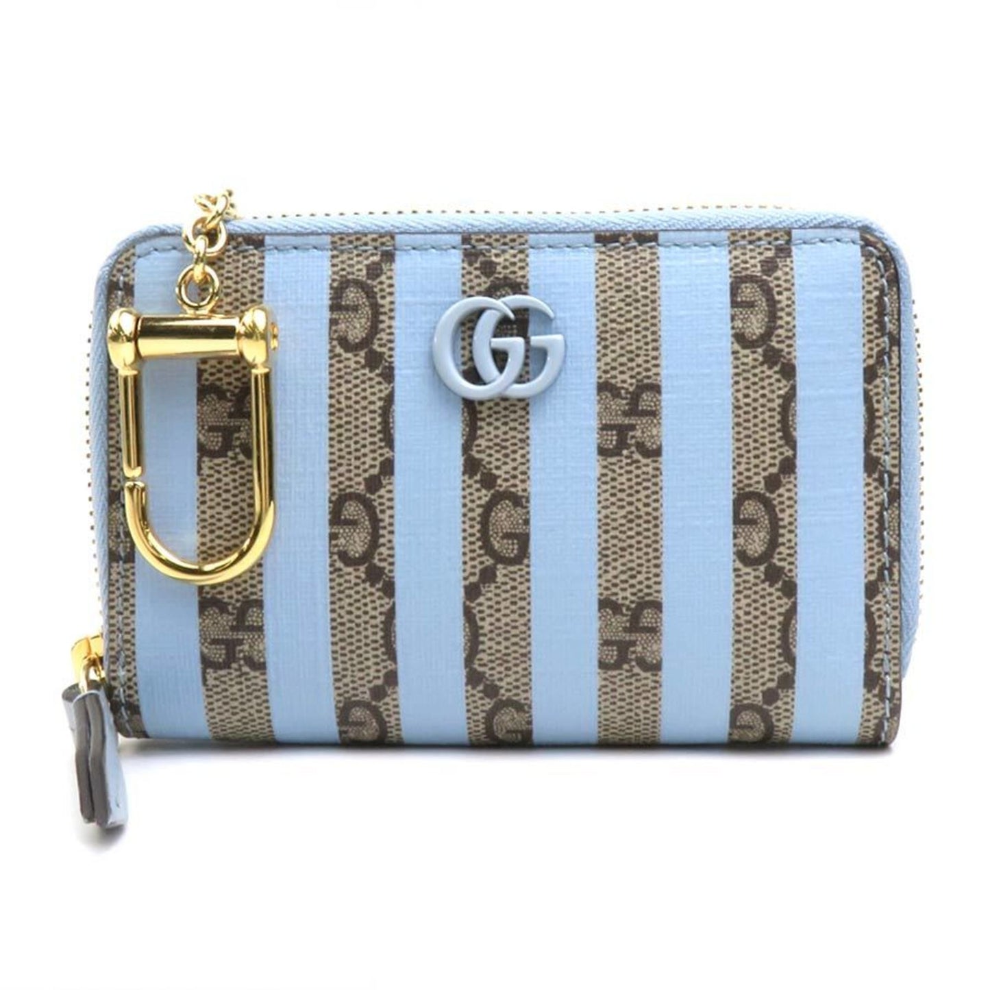 Gucci Blue Brown Gg Supreme Canvas Coin Purse/Coin Case