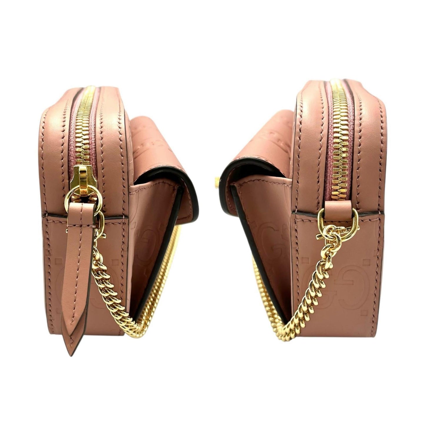 Gucci Pink Leather Shoulder Bag ( )