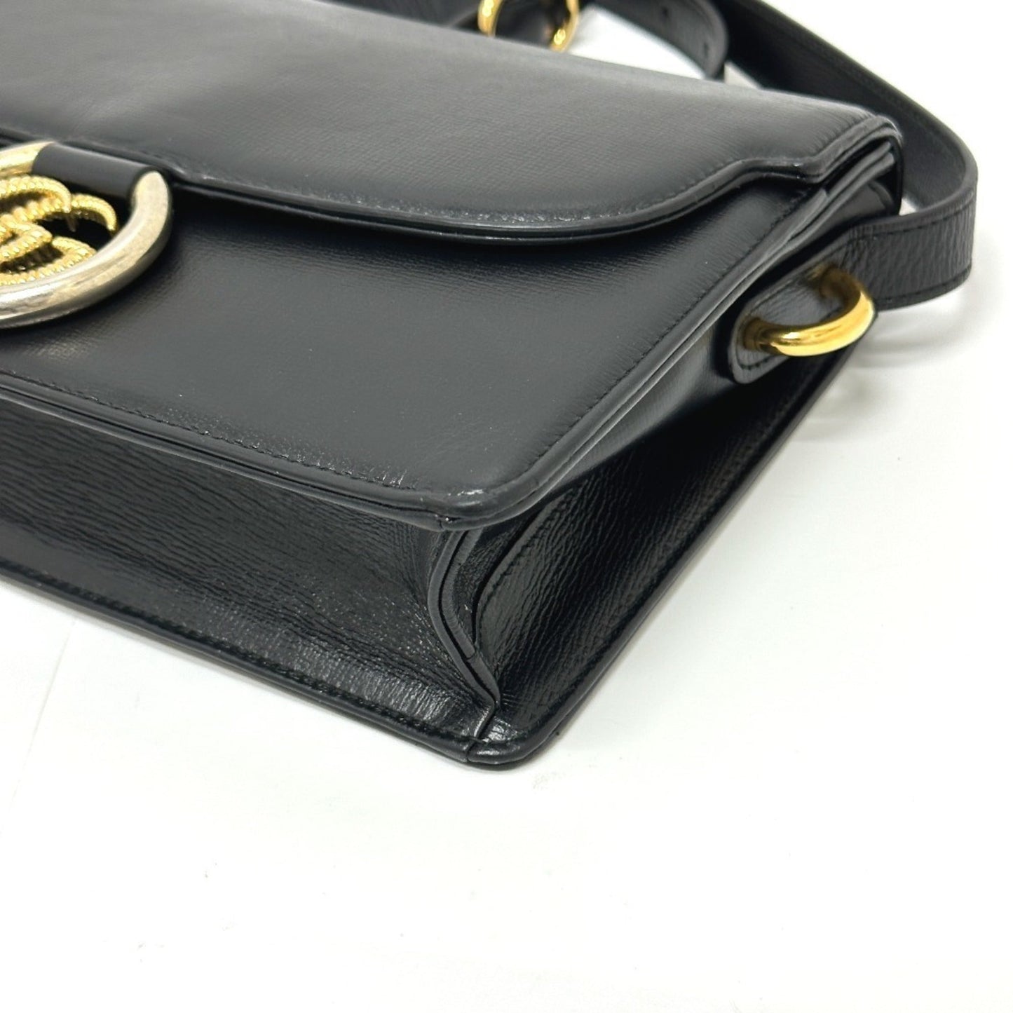 Gucci Black Leather Shoulder Bag ( )