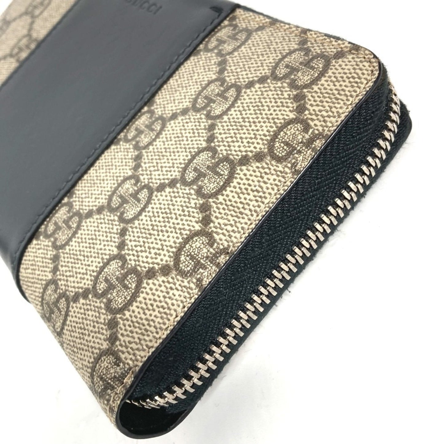 Gucci Beige Black Pvc Leather Long Wallet (Bi-Fold) ( )