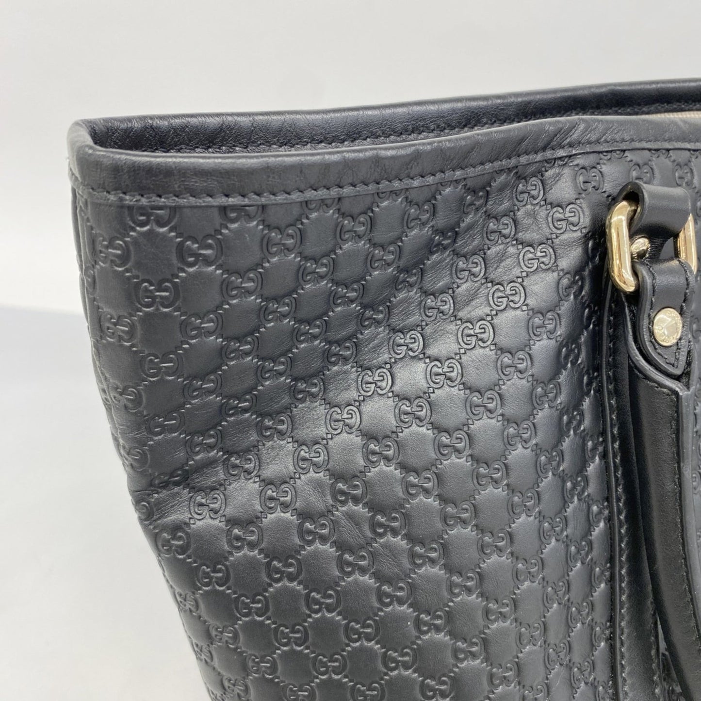 Gucci Black Leather Tote Bag ( )