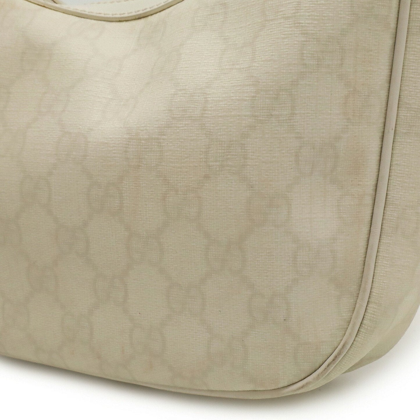 Gucci Navy White Pvc Leather Handbag Shoulder Bag ( )
