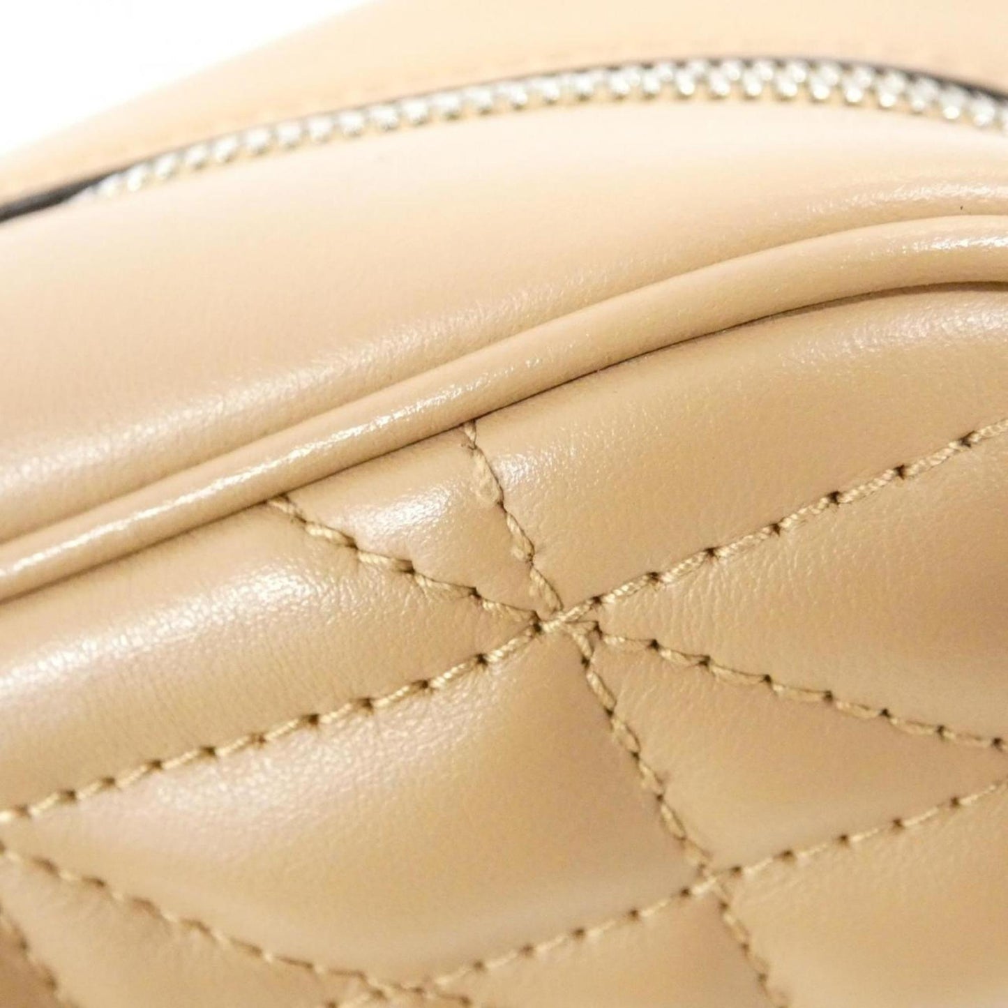 Gucci Gg Marmont Beige Leather Shoulder Bag ( )