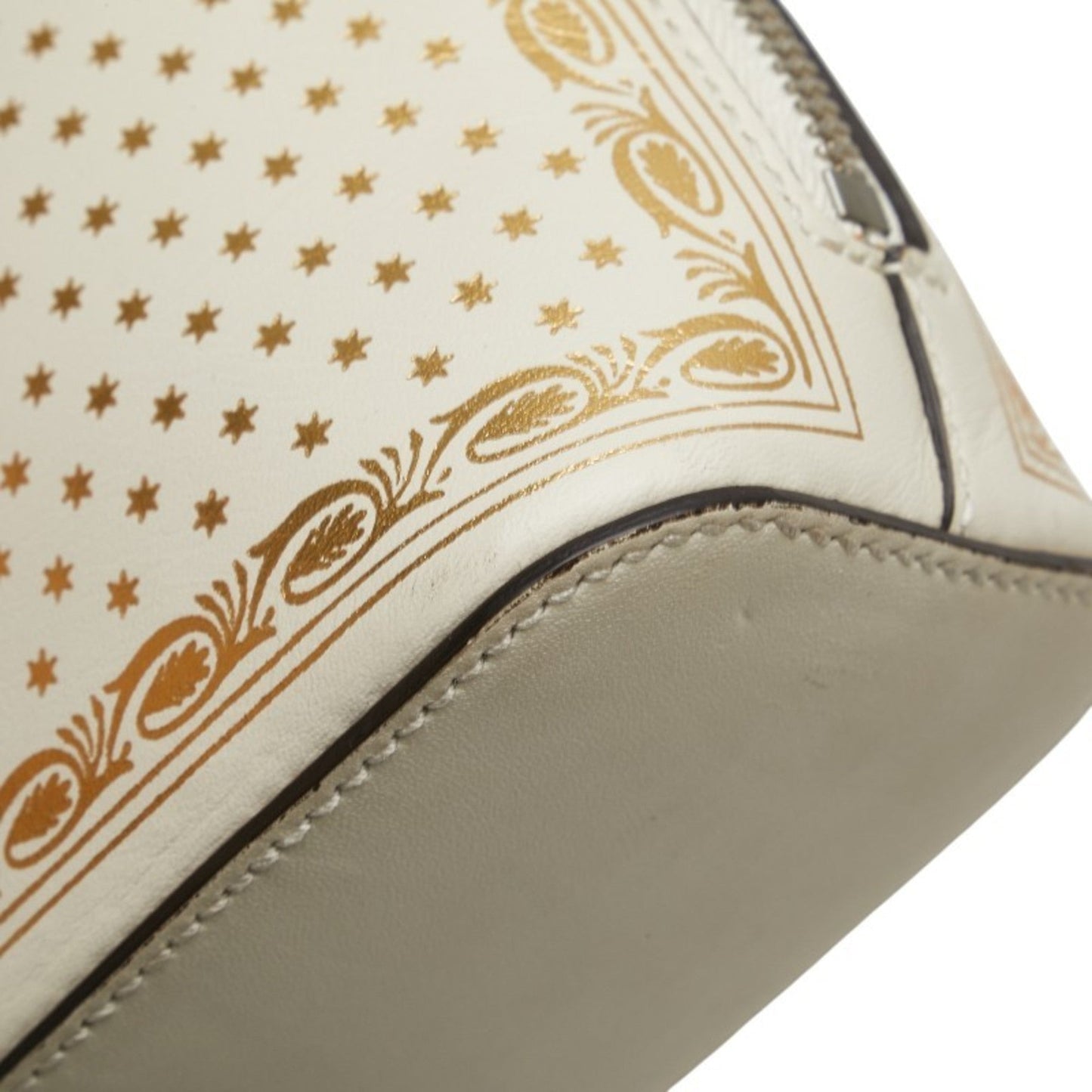 Gucci Gold White Leather Shoulder Bag ( )