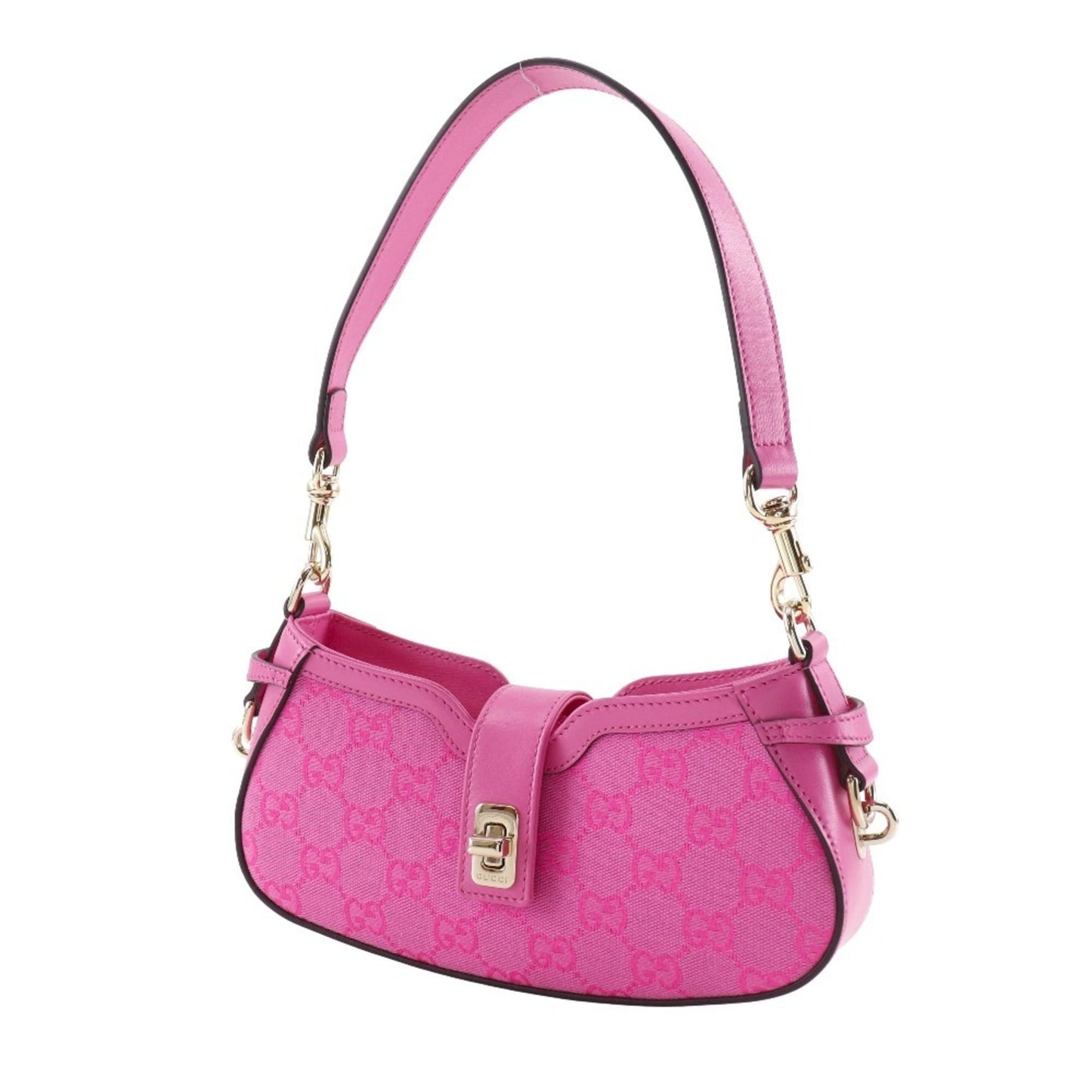 Gucci Pink Gg Canvas Shoulder Bag ( )