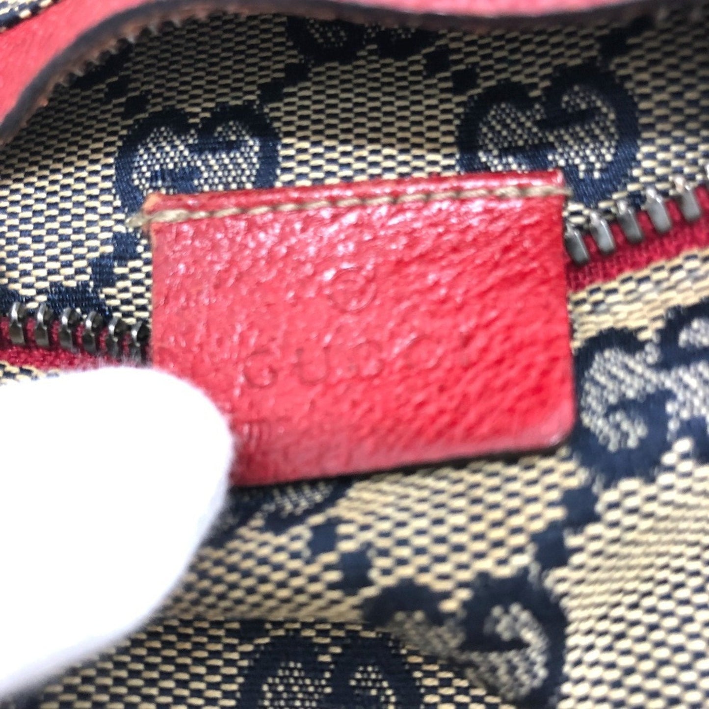 Gucci Red Color Gg Canvas Leather Fanny Pack Sling Bag ( )
