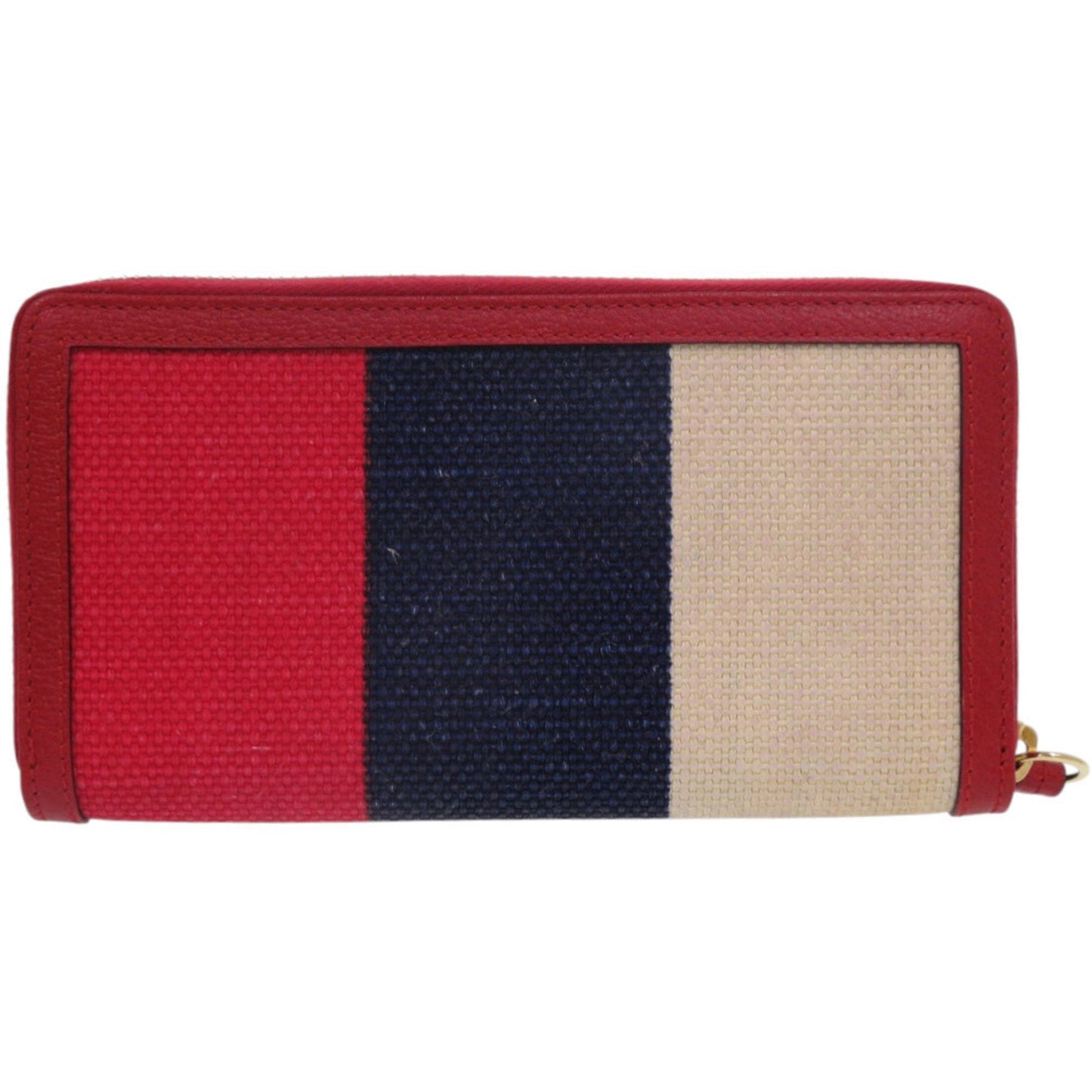 Gucci Black Blue Red Color White Canvas Coin Purse/Coin Case ( )