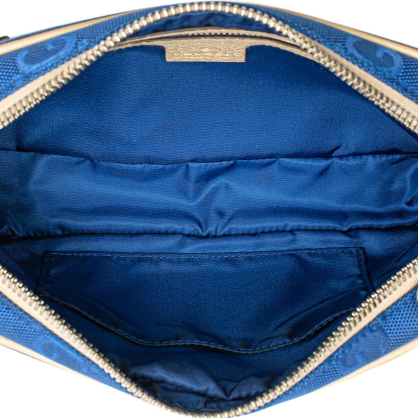 Gucci Beige Blue Nylon Leather Fanny Pack ( )