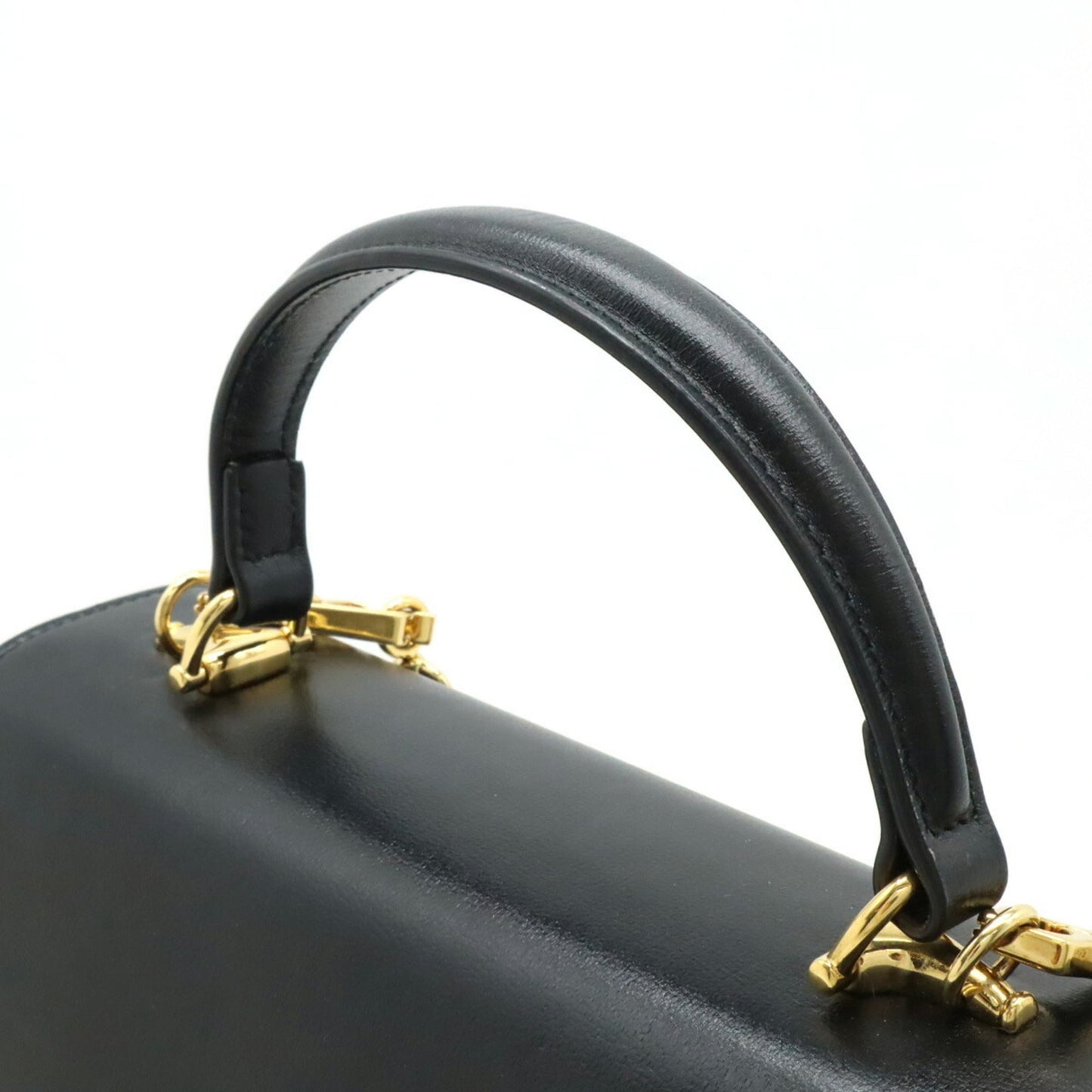 Gucci Black Leather Handbag Shoulder Bag ( )