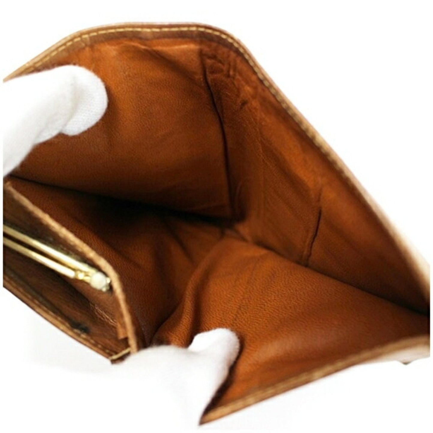 Gucci Brown Canvas Leather Wallet (Bi-Fold) ( )