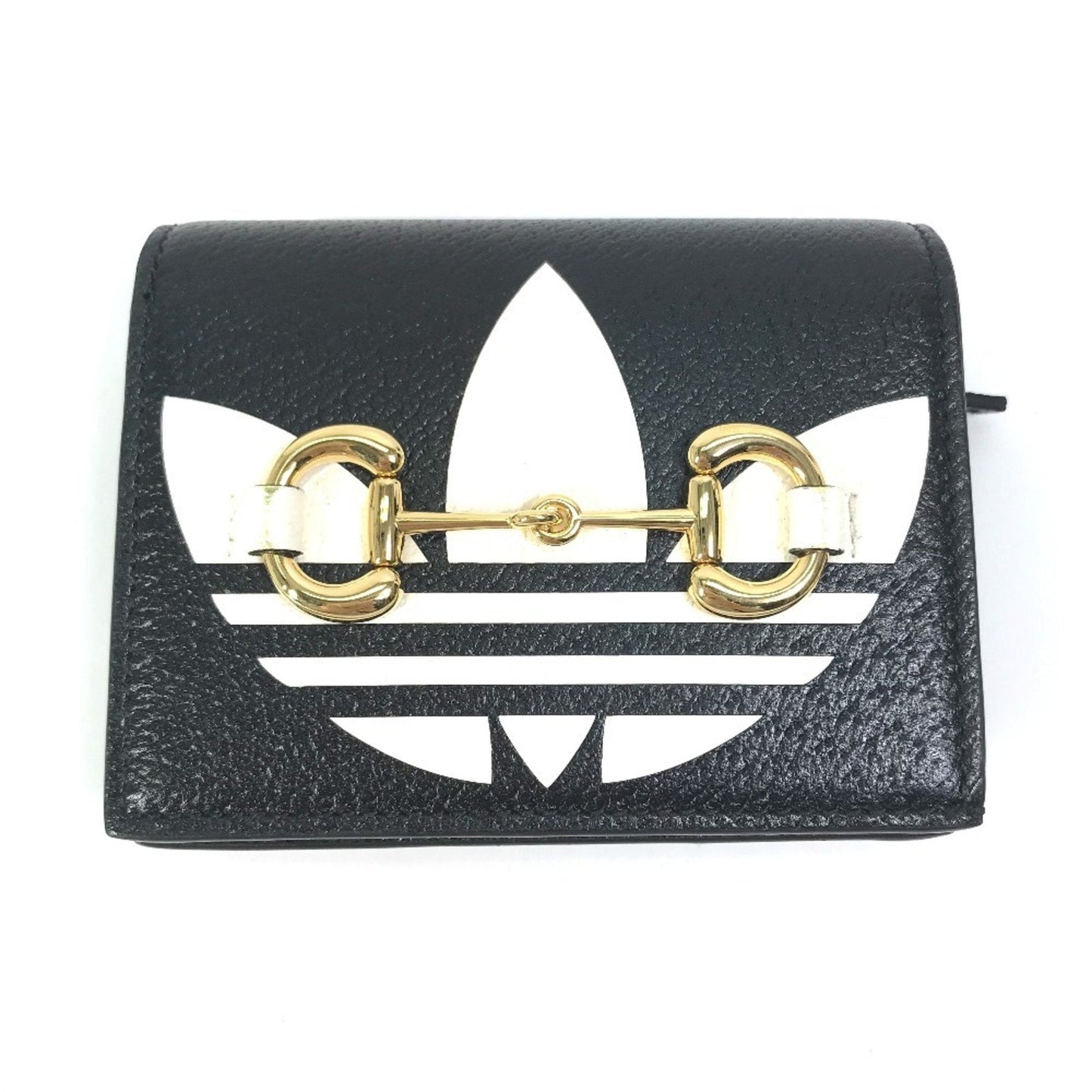 Gucci Black White Leather Chain/Shoulder Wallet ( )
