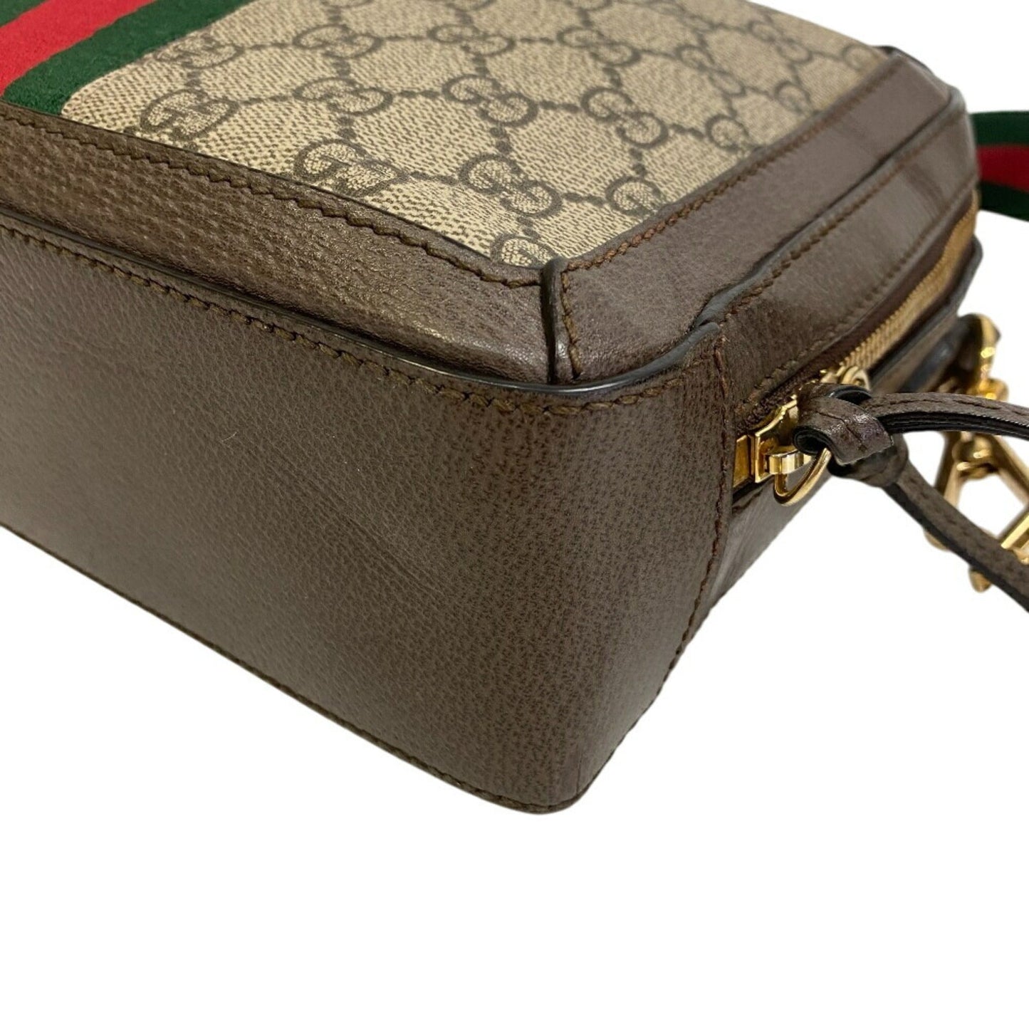 Gucci Brown Pvc Coated Canvas Shoulder Bag ( )