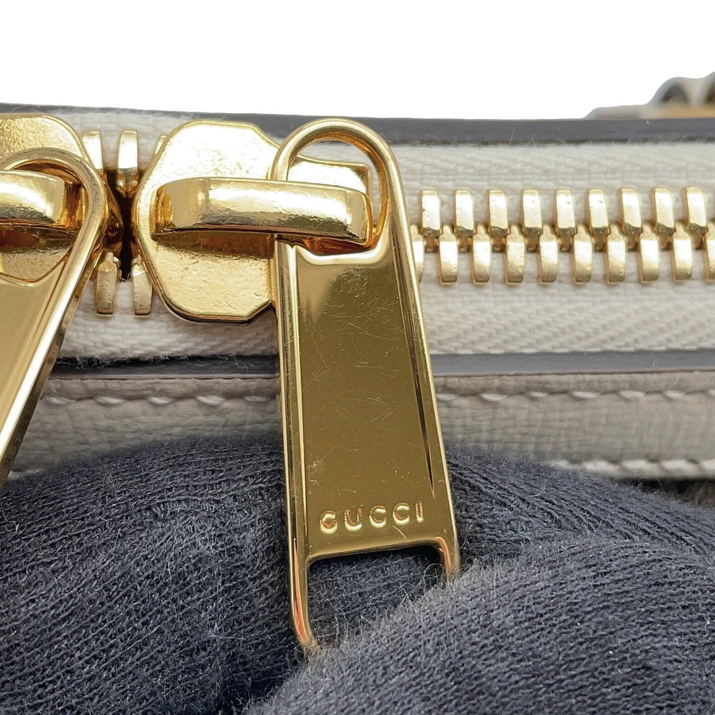 Gucci Horsebit Beige Ivory Gg Supreme Leather Handbag Shoulder Bag ( )