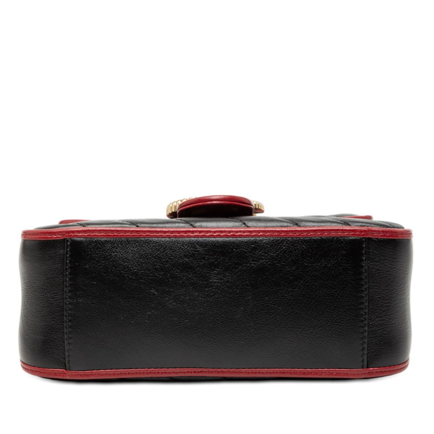 Gucci Black Red Color Leather Shoulder Bag ( )