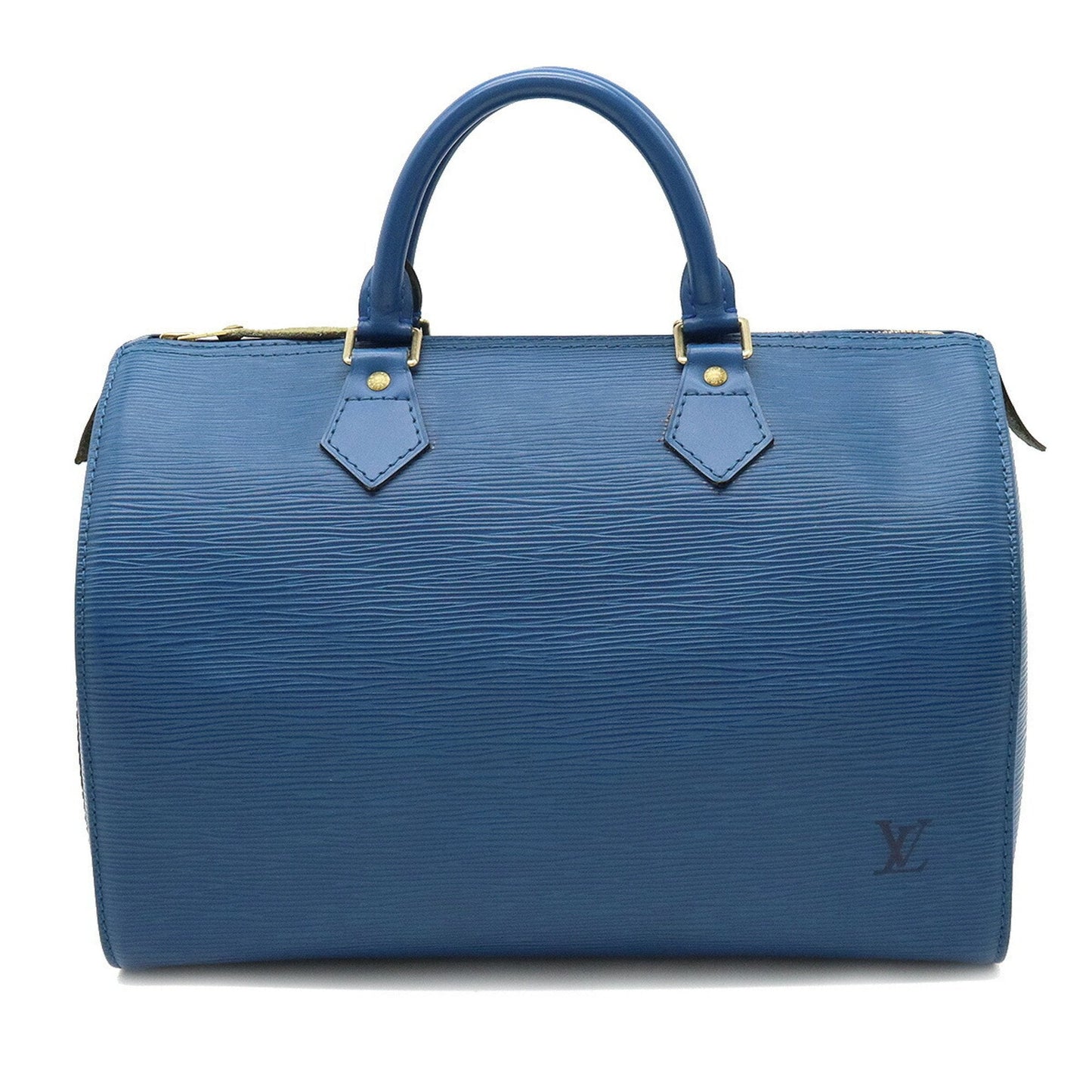 LOUIS VUITTON Epi Speedy 30 Handbag Boston Bag Leather Toledo Blue M43005
