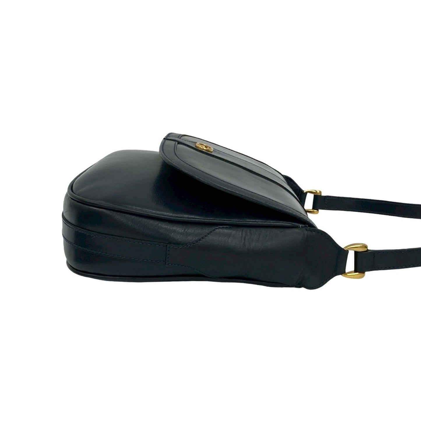 Gucci Navy Leather Pochette Shoulder Bag ( )