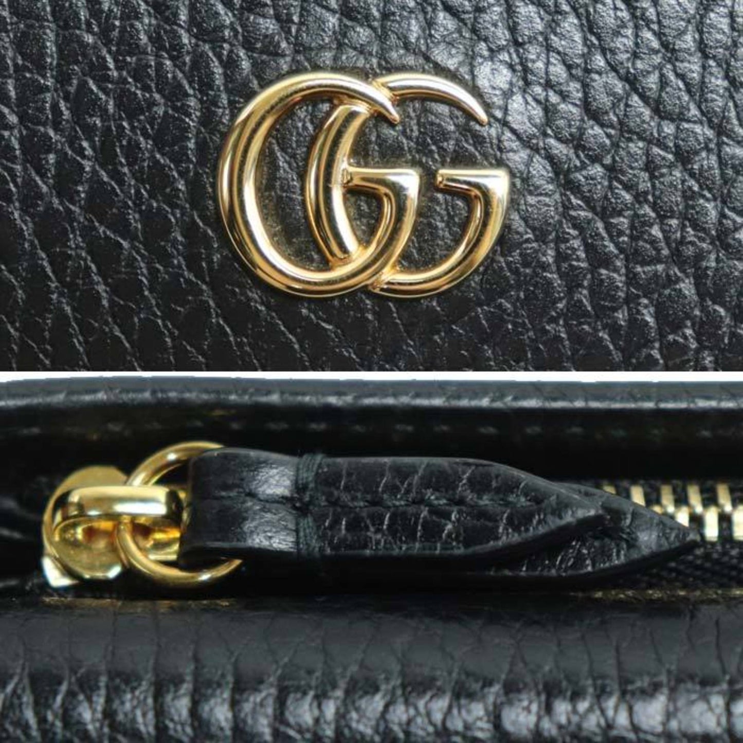 Gucci Black Leather Wallet (Tri-Fold) ( )