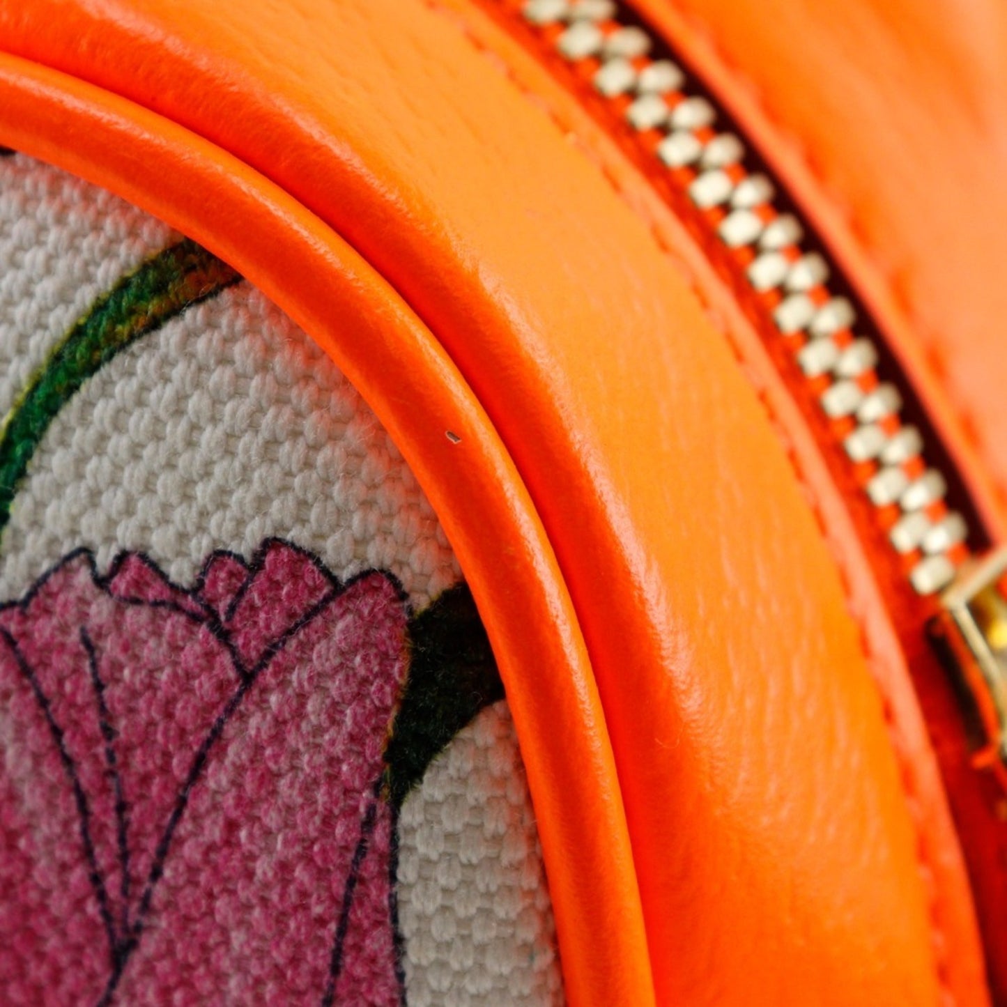 Gucci Orange Canvas Leather Shoulder Bag ( )