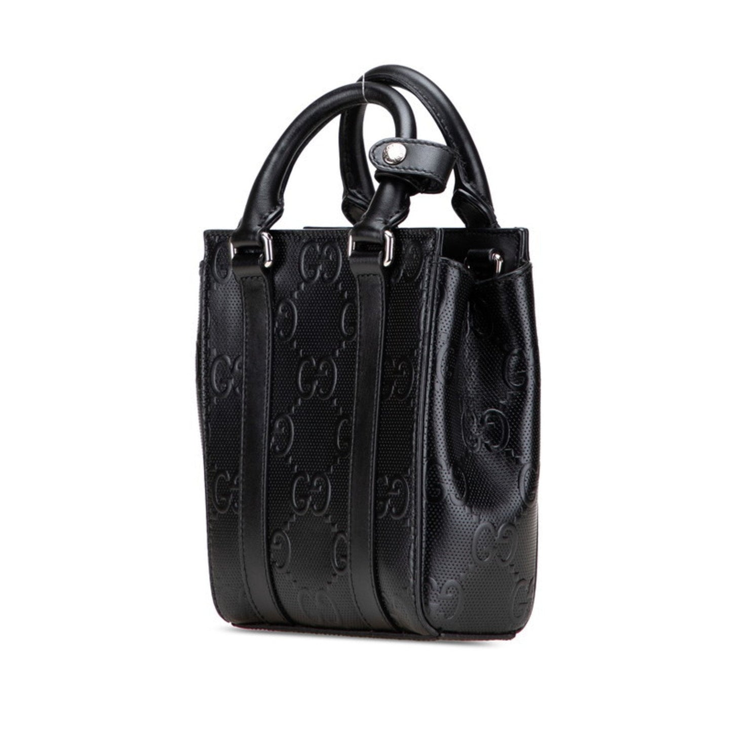 Gucci Black Leather Handbag Shoulder Bag ( )