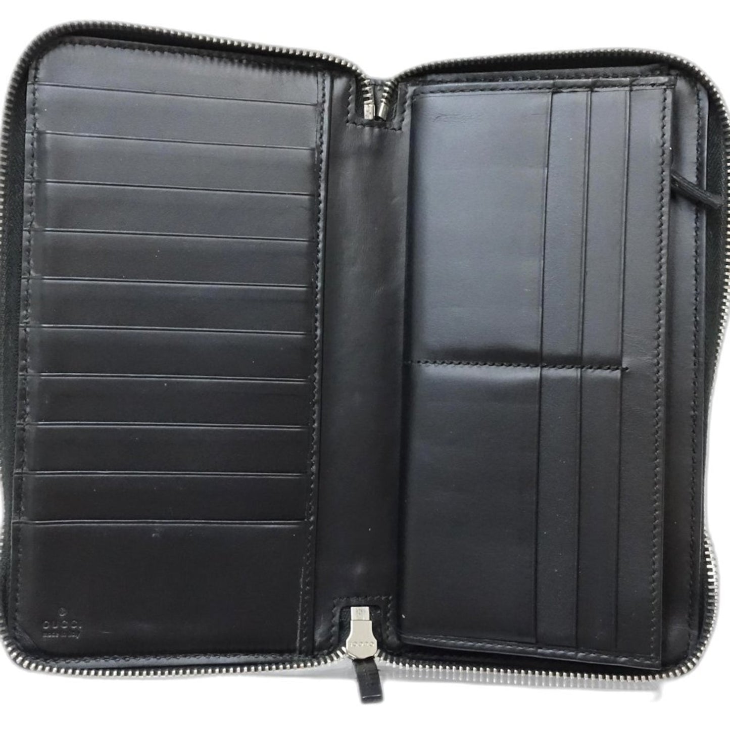 Gucci Black Leather Long Wallet (Bi-Fold) ( )
