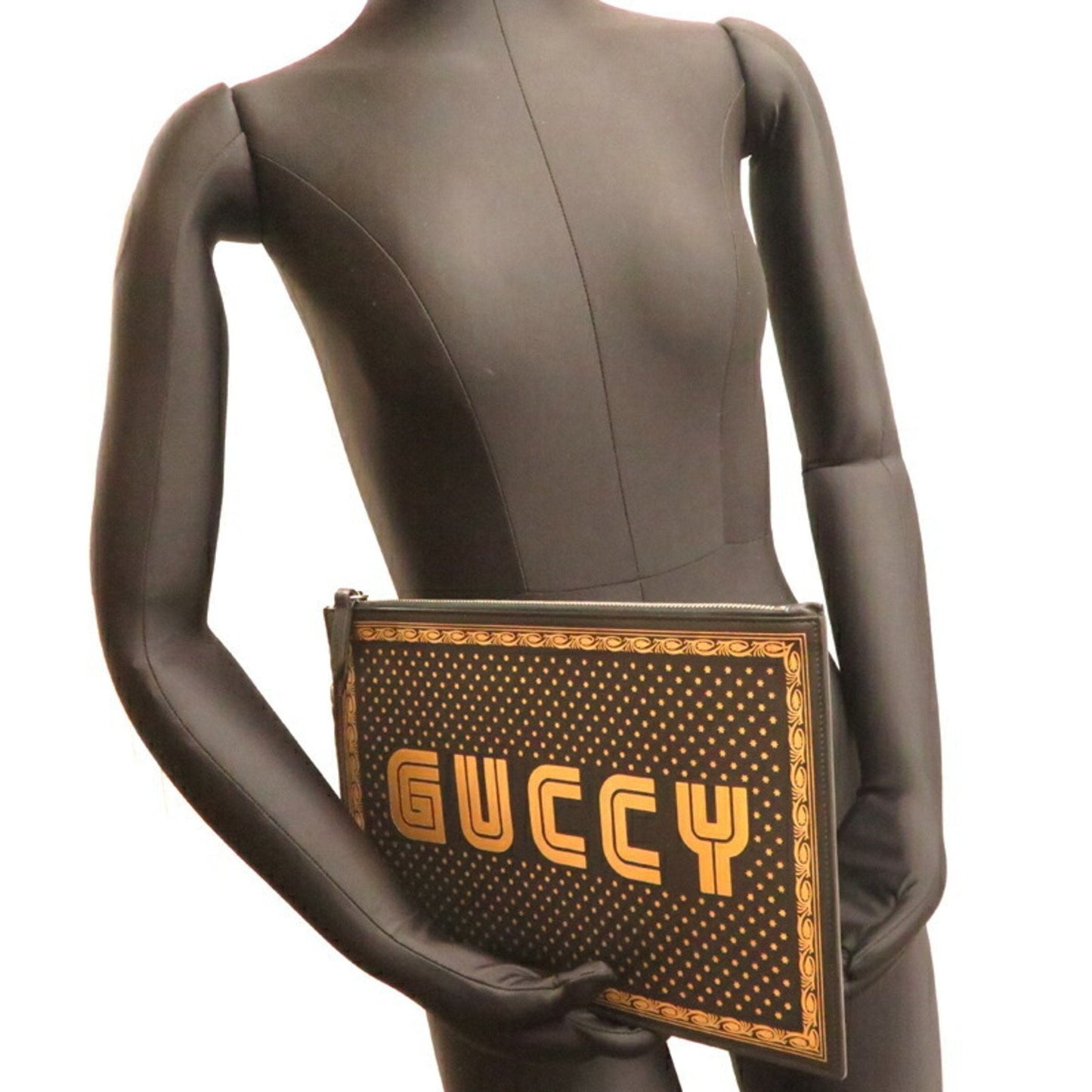 Gucci Black Leather Clutch Bag ( )