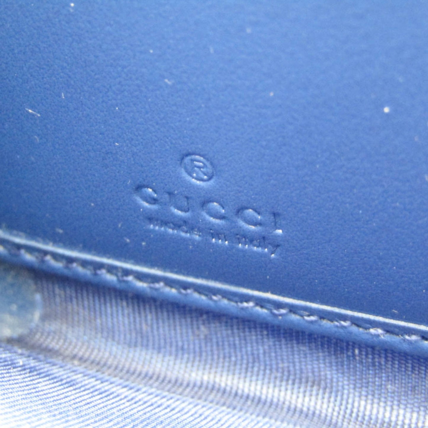Gucci Navy Leather Long Wallet (Bi-Fold) ( )