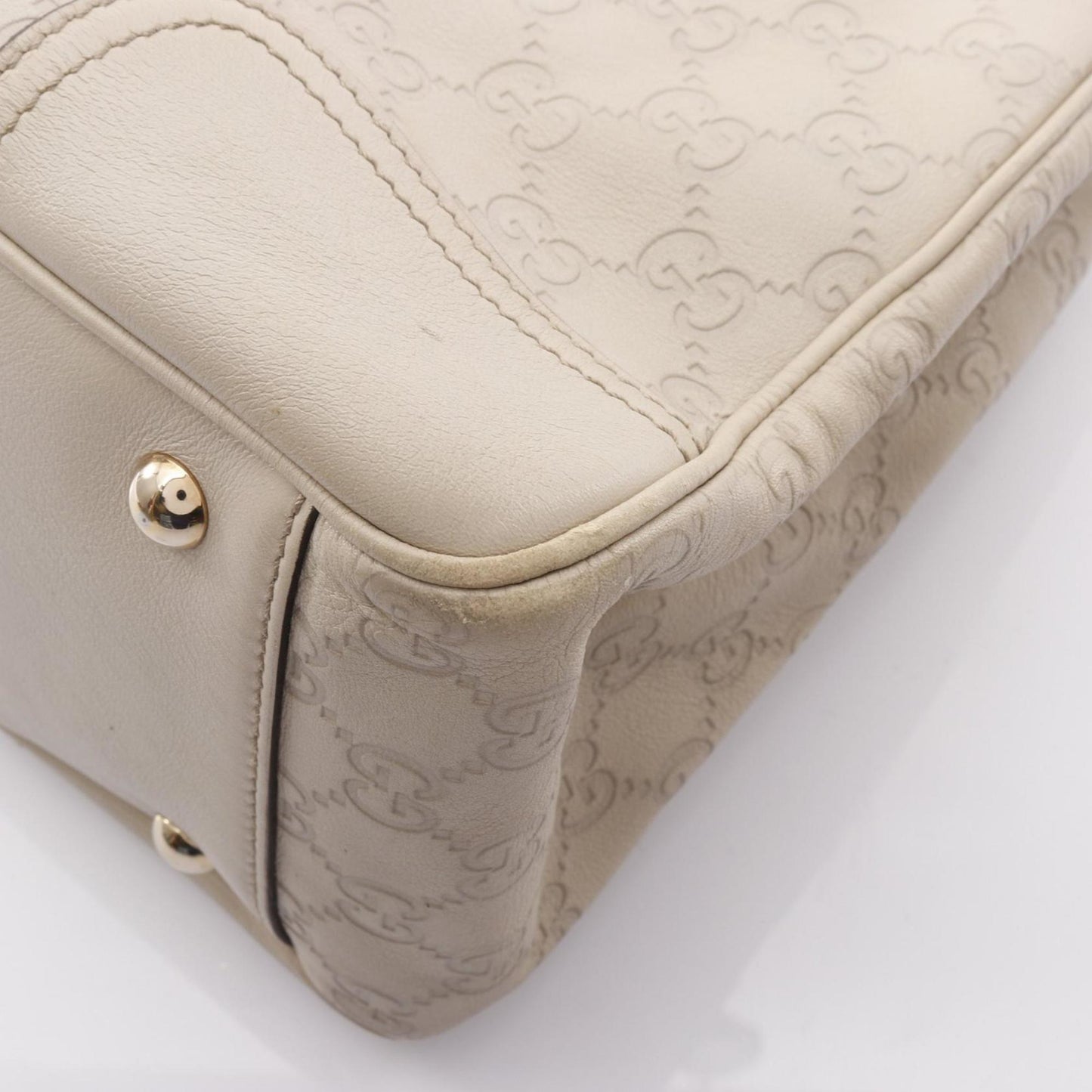 Gucci Beige Leather Tote Bag ( )