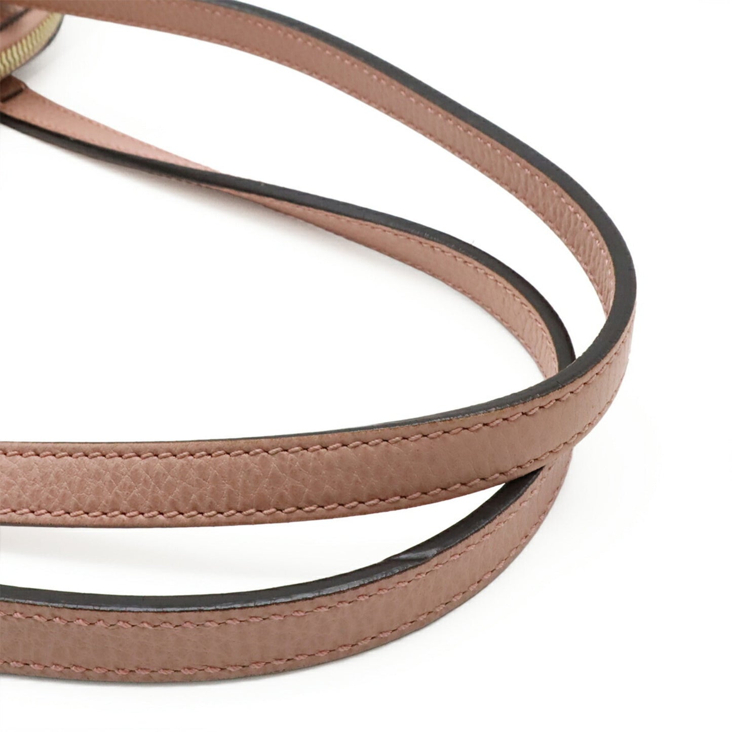 Gucci Beige Khaki Pink Gg Canvas Leather Shoulder Bag Tote Bag ( )