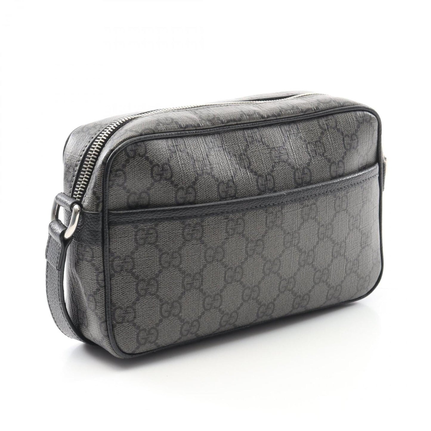 Gucci Black Gray Gg Supreme Shoulder Bag ( )