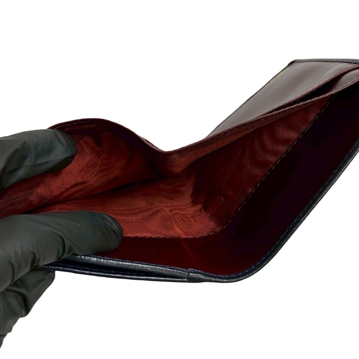 Gucci Navy Wine Leather Wallet (Bi-Fold) ( )