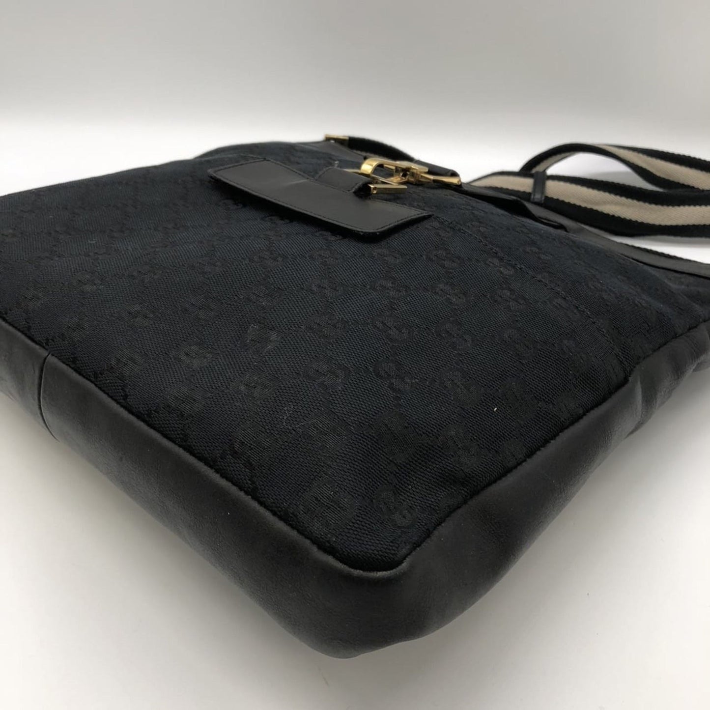 Gucci Gg Canvas Black Gg Canvas Shoulder Bag ( )