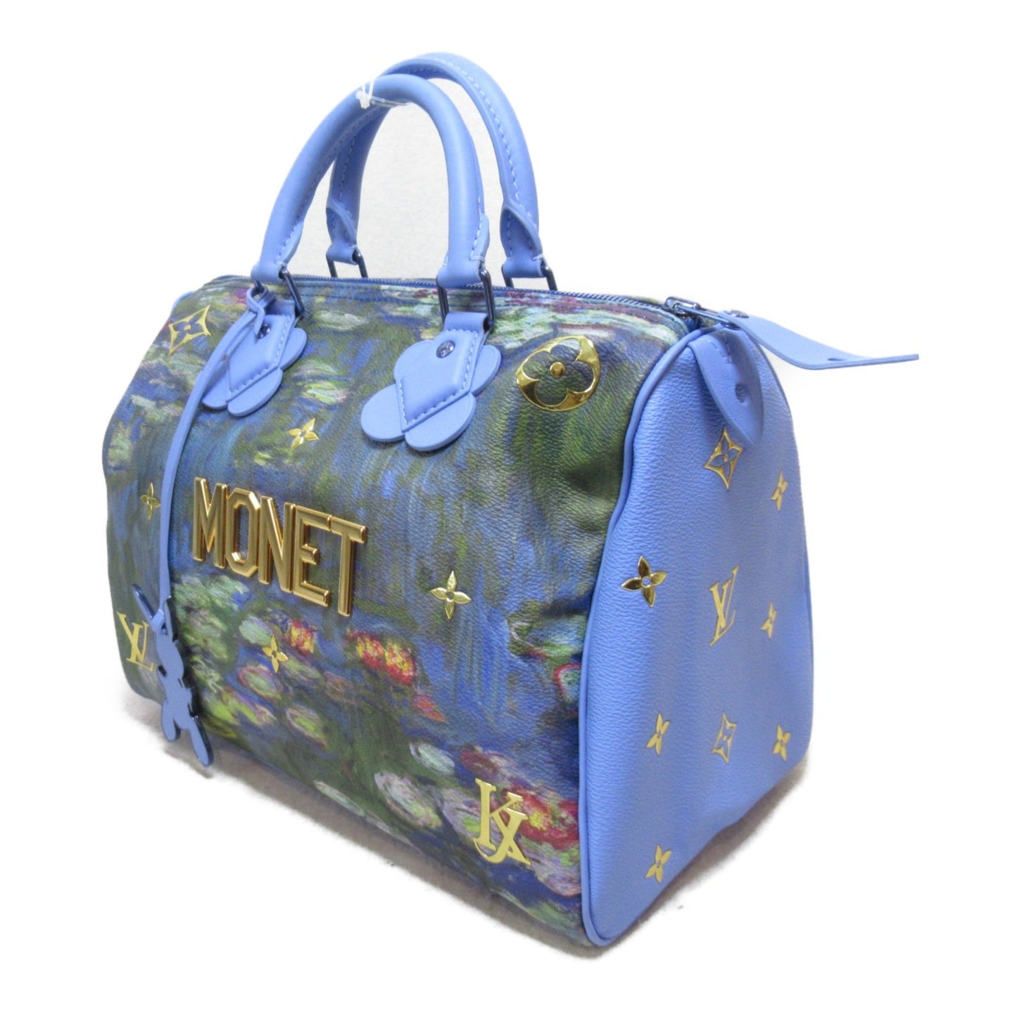 LOUIS VUITTON monet speedy 30 handbag Blue Masters collection PVC coated canvas M43354