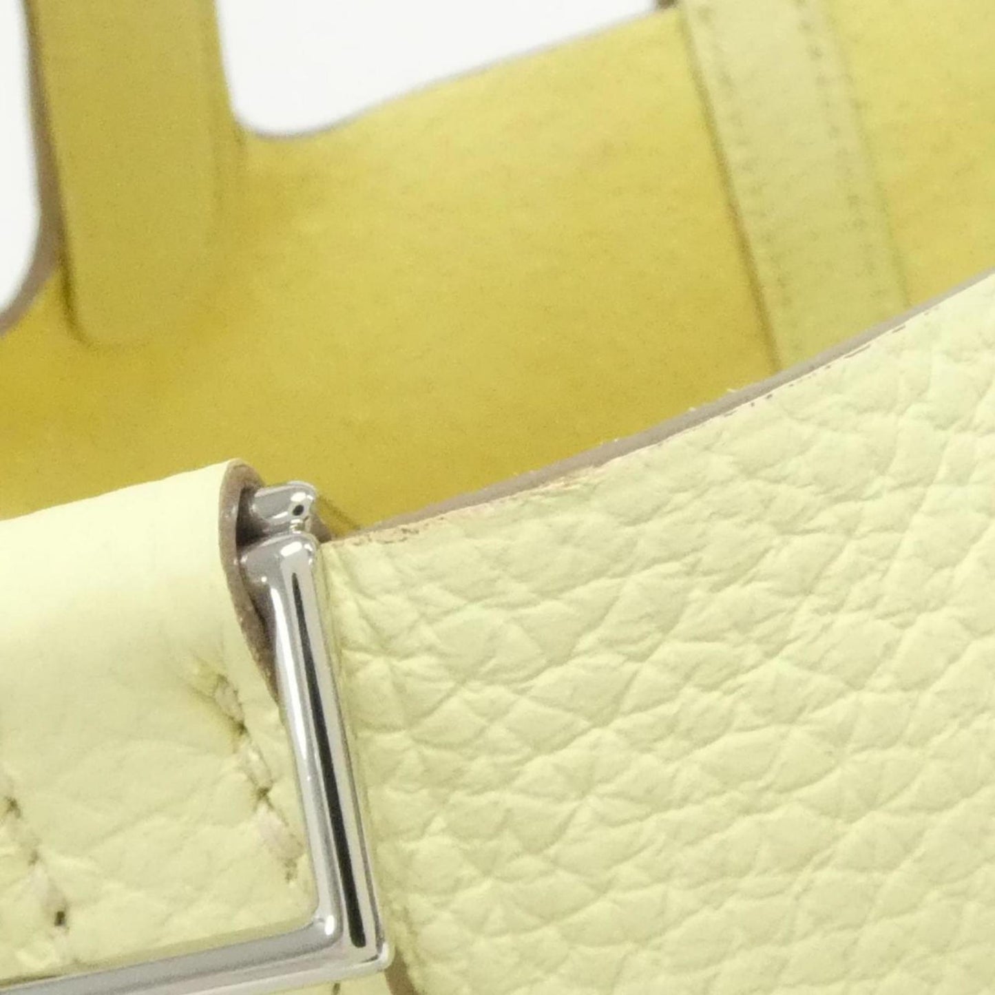 Hermes Picotin Jaune Taurillon Clemence Leather Handbag ( )