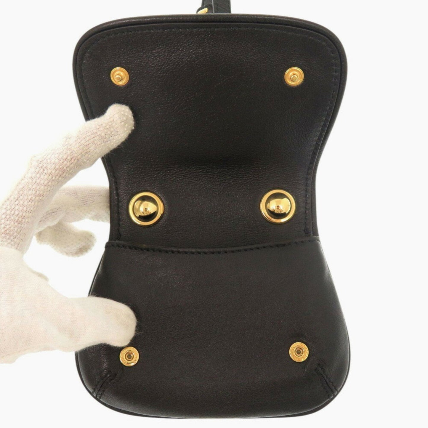 Gucci Black Leather Pouch Shoulder Bag ( )
