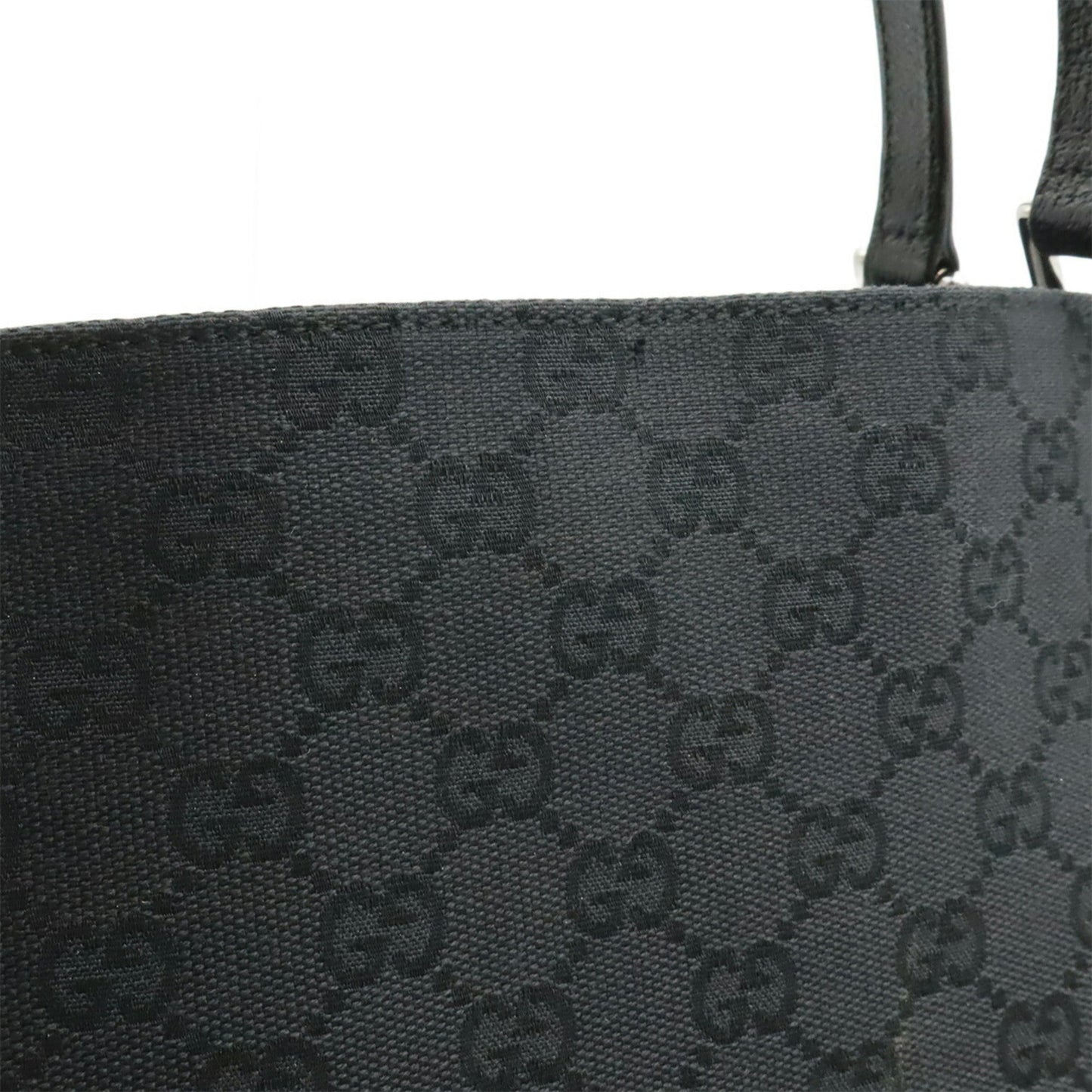 Gucci Black Gg Canvas Shoulder Bag Tote Bag ( )