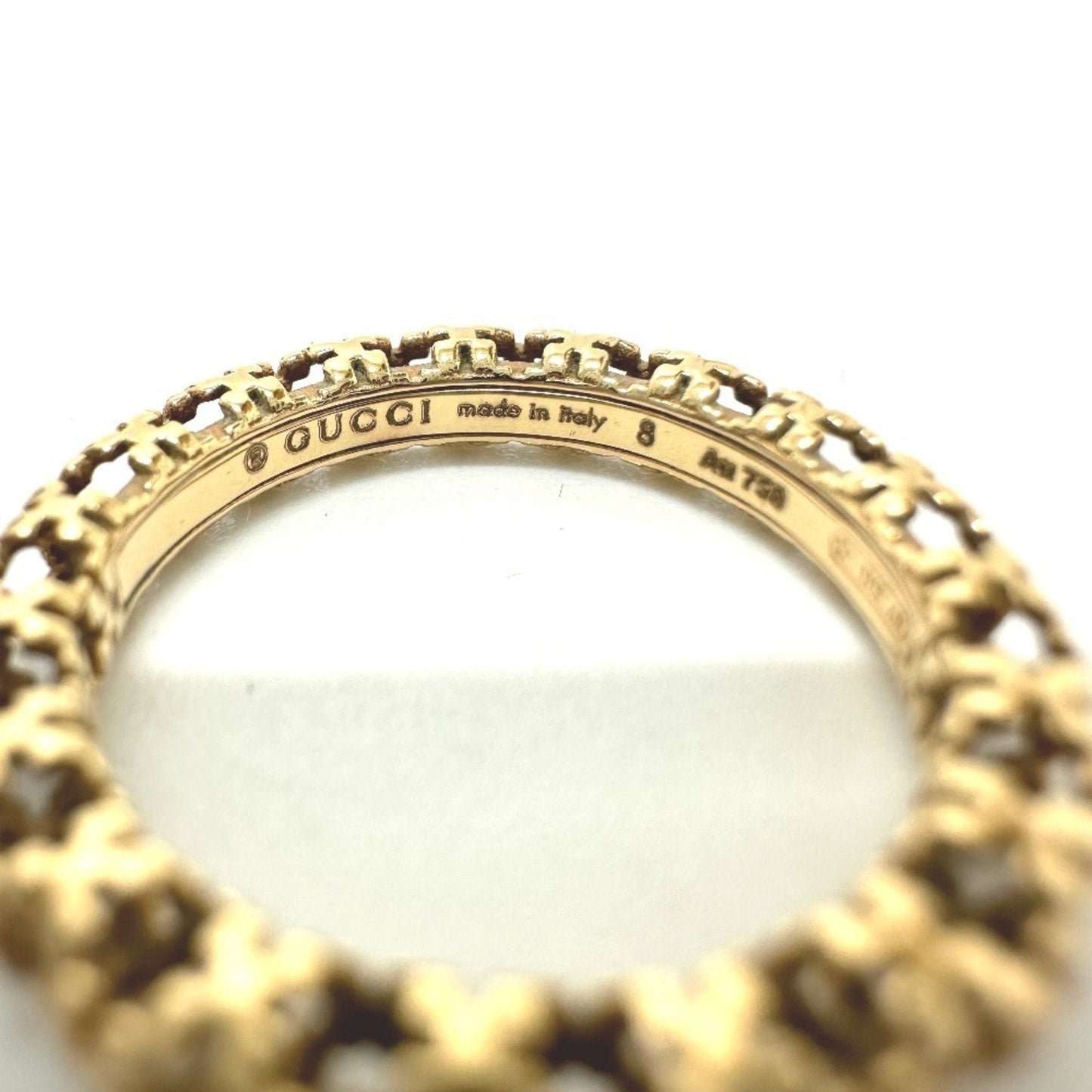 Gucci Gold Pink Gold (18K) Band Ring ( )