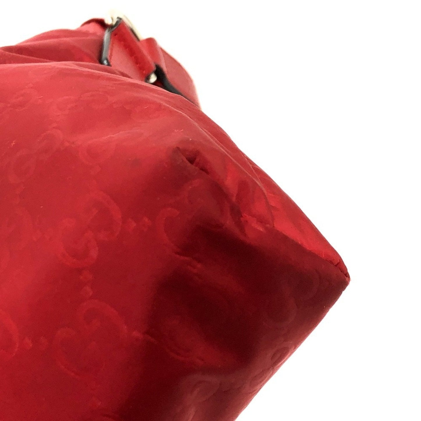 Gucci Red Color Nylon Leather Shoulder Bag ( )