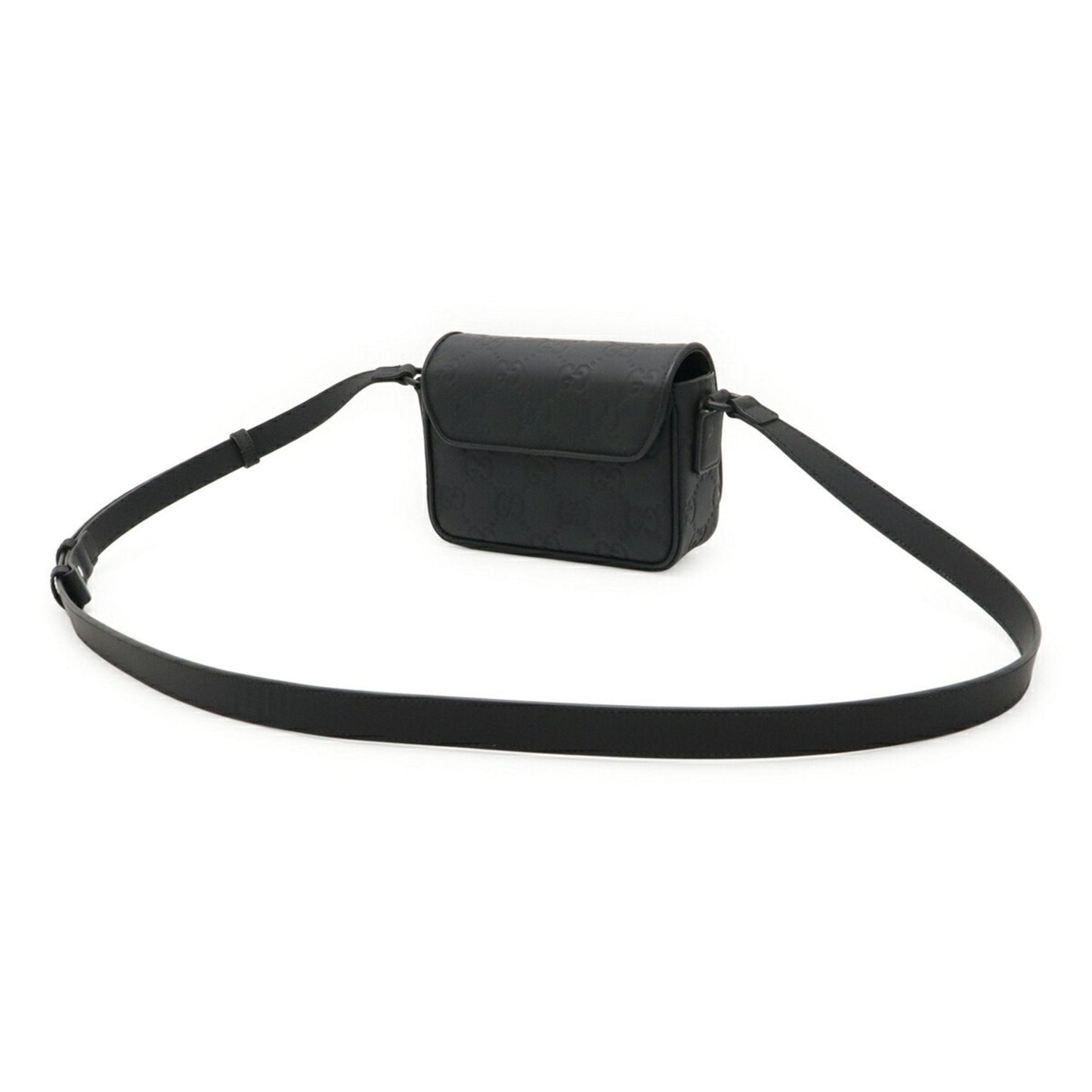 Gucci Black Leather Shoulder Bag ( )
