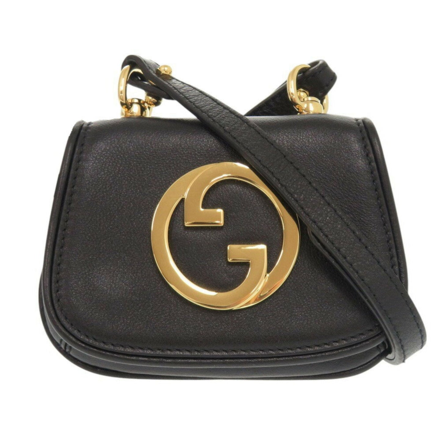 Gucci Black Leather Pouch Shoulder Bag ( )