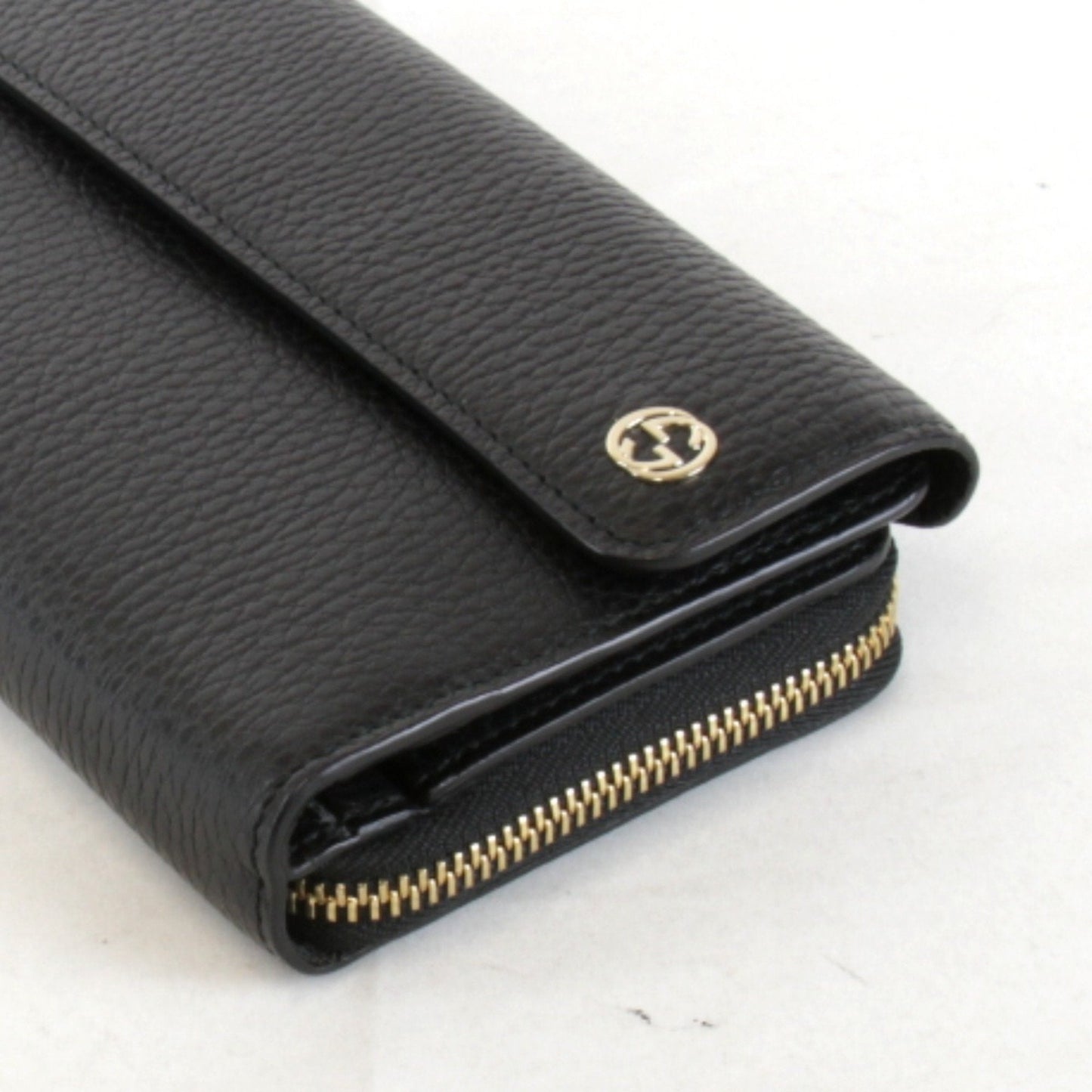 Gucci Black Leather Long Wallet (Bi-Fold) ( )