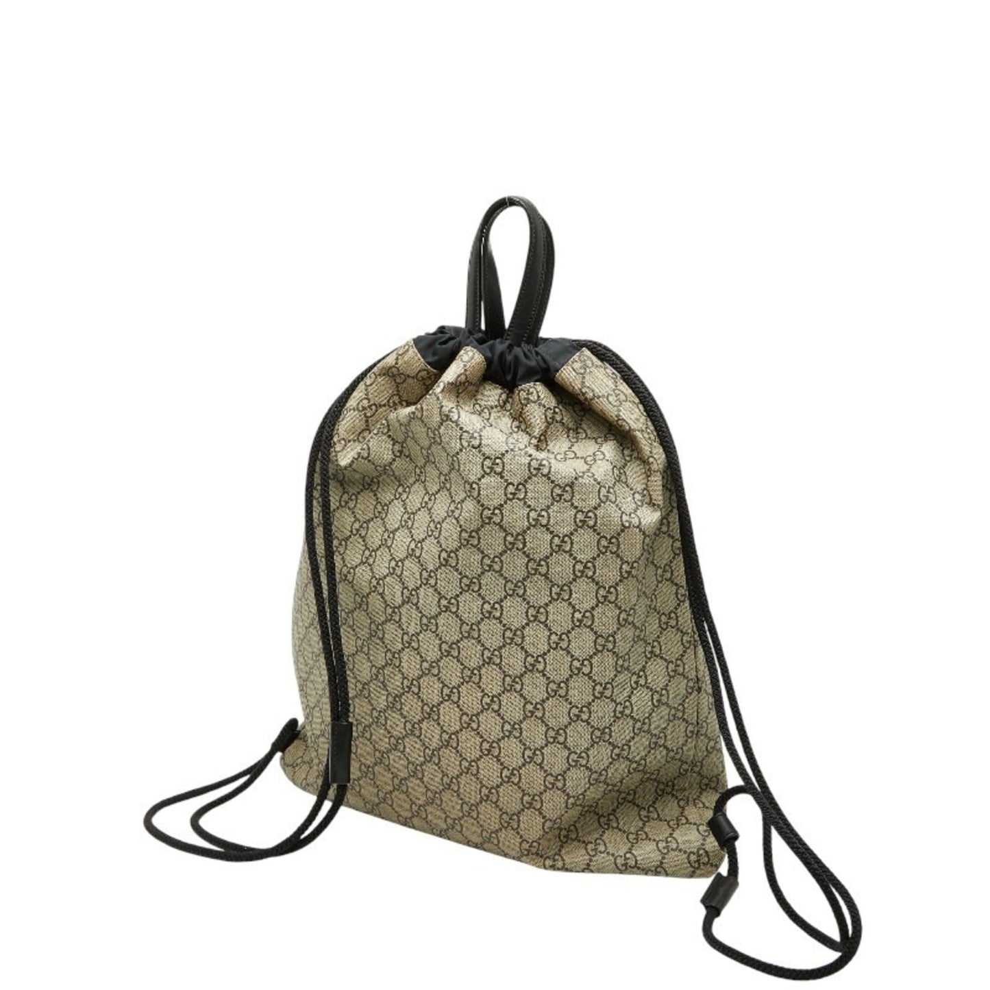 Gucci Beige Black Pvc Nylon Backpack ( )
