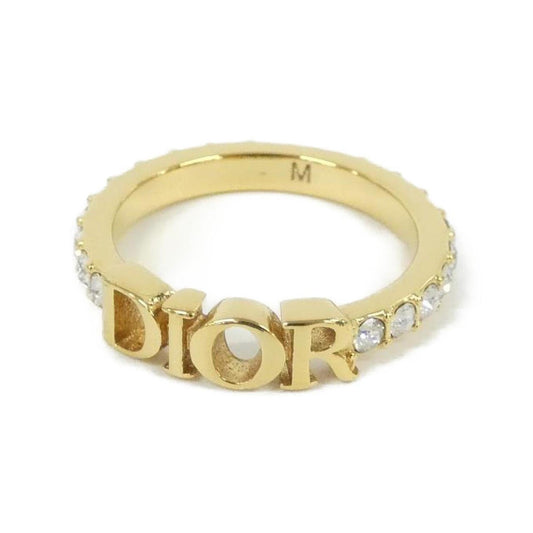 Christian Dior Gold Clear Band Ring ()