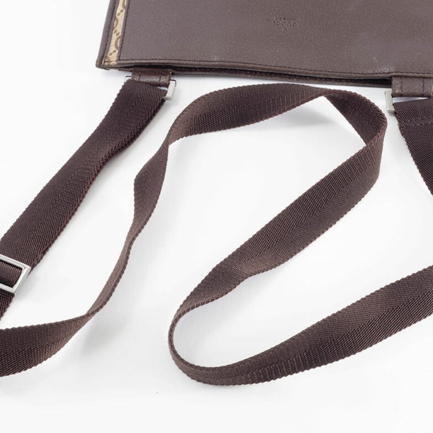 Gucci Gg Canvas Beige Brown Gg Canvas Leather Shoulder Bag ( )