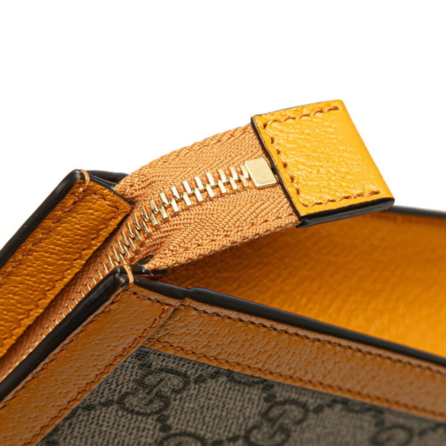 Gucci Beige Orange Pvc Leather Clutch Bag ( )