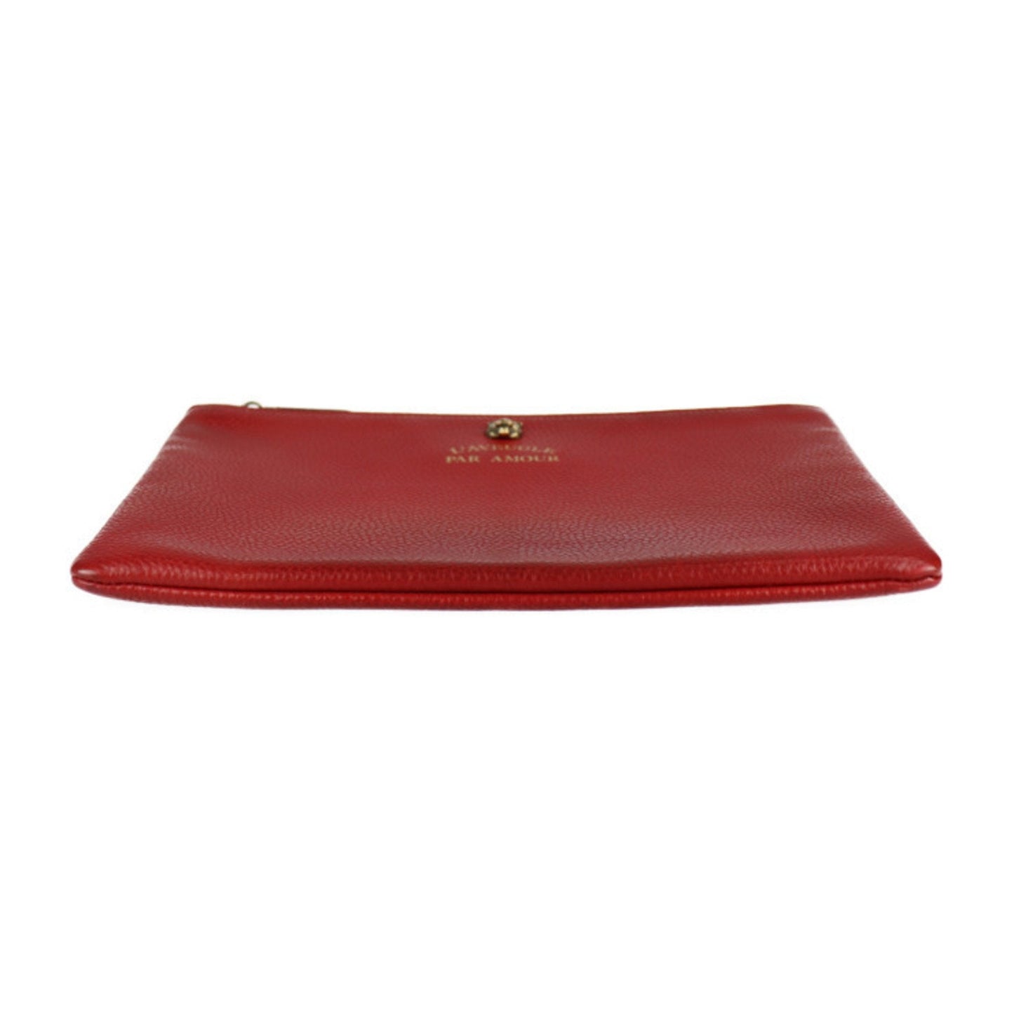 Gucci Animalier Black Red Color Leather Clutch Bag Handbag ( )