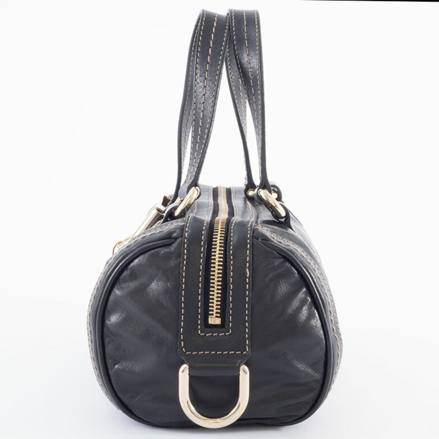 Gucci Hysteria Black Leather Boston Bag ( )