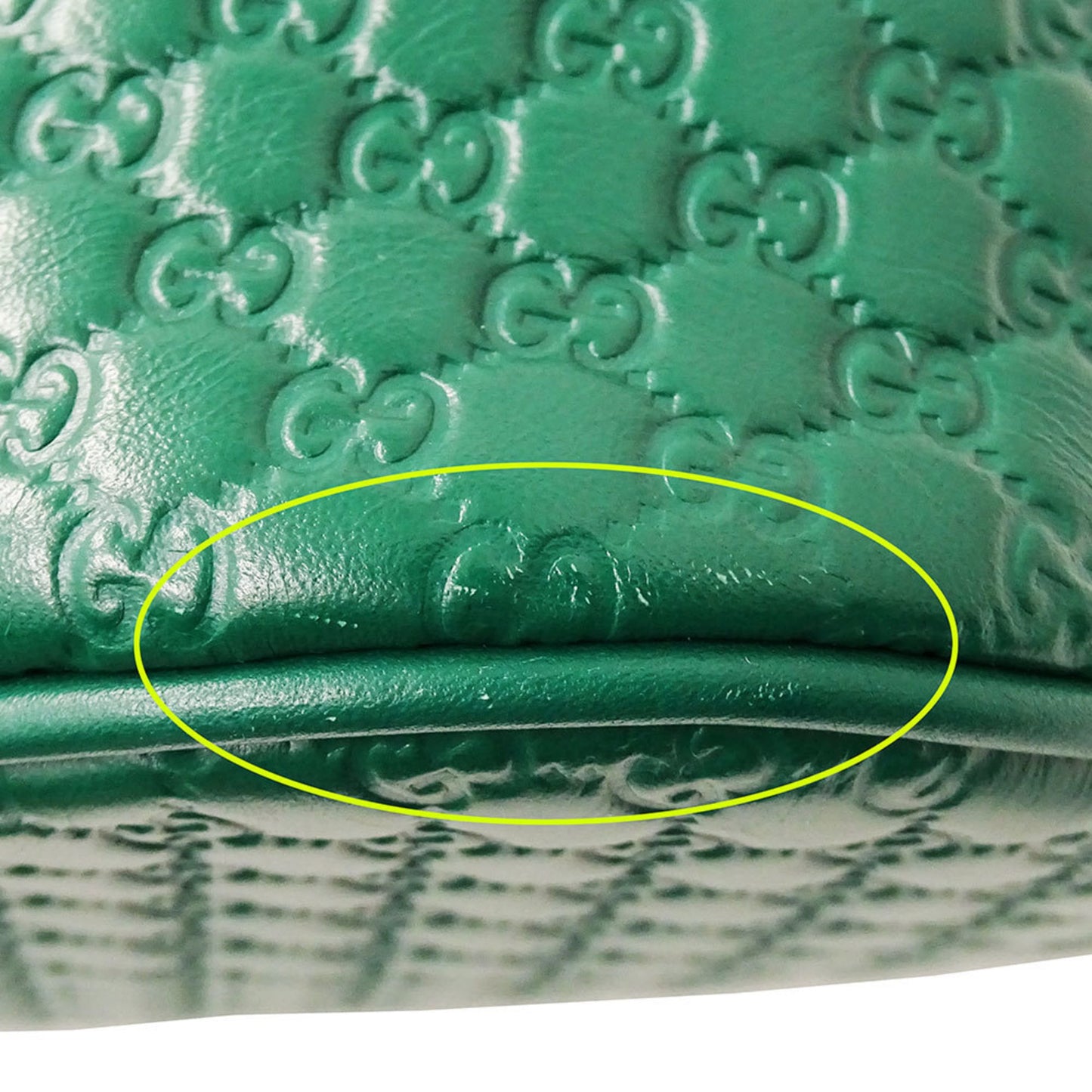 Gucci Green Leather Handbag Shoulder Bag ( )